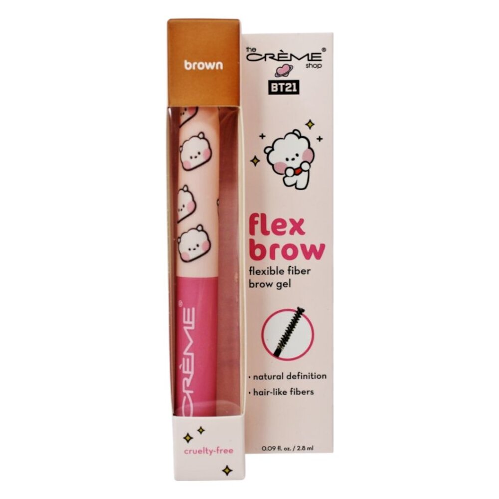 The Creme Shop BT21 Mini Flex Brow Flexible Fiber Gel, Brown